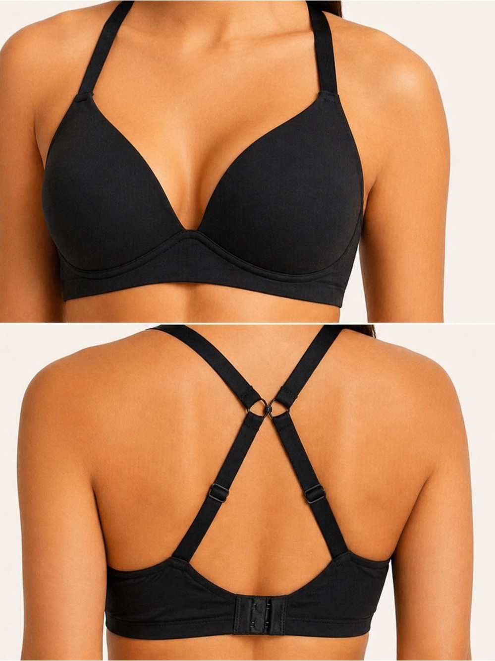In Common Wireless Bra 38D Black Racerback